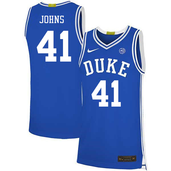 Men #41 Max Johns Duke Blue Devils 2022-23 College Stitched Basketball Jerseys Sale-Blue
